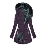 Evelyn | Warmer Winterisolierung wasserdichte Jacke – Lila