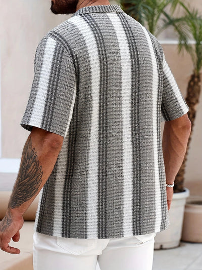 Avram – Lässiges Gestreiftes Hemd Mit Knöpfen