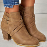 Elisa | Stilvolle Leder Boots Damen Trend – Braun