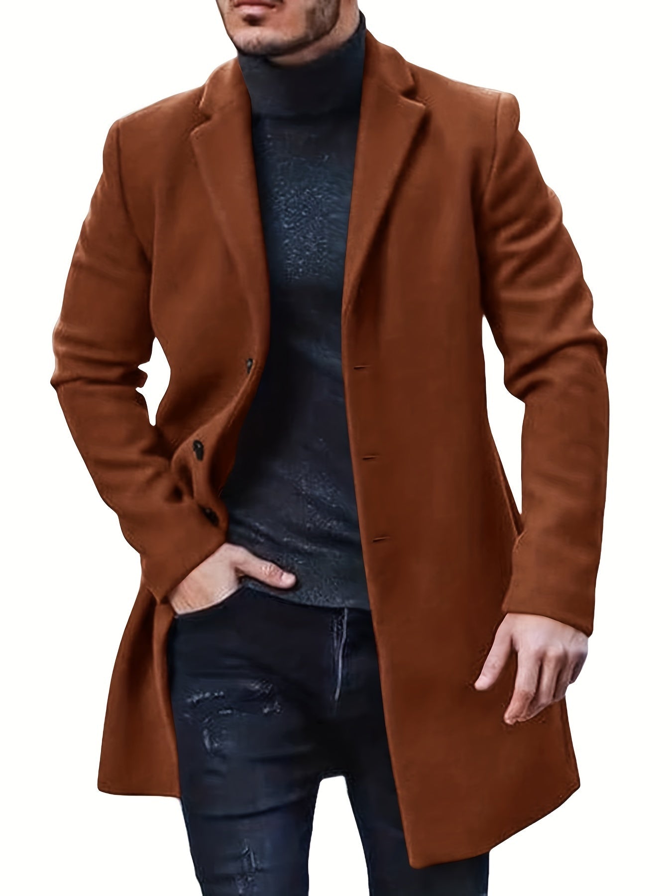 Casual Winter Trench Coat mit Retro-Stil für Herren | Ideal für den Winter