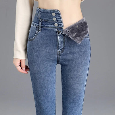 Anneliese® | Stylische High-Waist-Jeans mit Fleecefutter