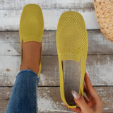Féline | Bequeme Strick-Schuhe mit elegantem Look – Gelb