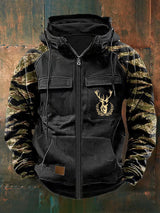 Alina | Herren-Hoodie modern mit Reißverschluss & Taschen – Schwarz