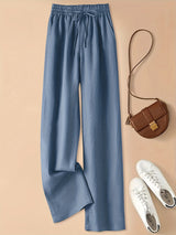 Clara | Hochtailliert Leinenhose Atmungsaktiv – Blau