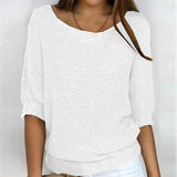 Elena | Lässiger Oversize-Strickpullover für Damen – Weiß