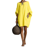 Sabina - Schulterfreies Midikleid mit weicher Haptik – Gelb