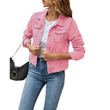 Alina | Stylische Denim Jacke für Damen – Rosa