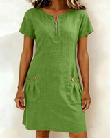 Regina | Damen Kleid – Elegantes Sommerkleid für Alltag & Anlässe 2026 – Grün