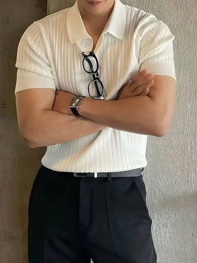 Avgustin – Lässiges Kurzarm Polo Hemd