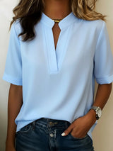 Emilia | Elegante Damenbluse im Stil – Blau