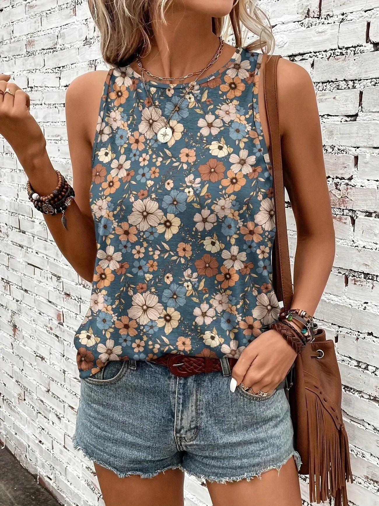 Lilou – Lässiges Sommer Top Mit Blumen Drucken