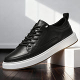 Caius | Herren Low-Top Schnürschuhe Sneaker – Schwarz