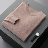 Benjamin | Herren Klassischer Pullover mit Rundhalsausschnitt – Kamel