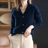 Cardigan mit Knöpfen – Marineblau