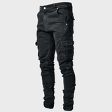 Cargo Hose Herren Slim Fit – Schwarz