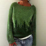 Carina | Damen Grüner Pullover Weihnachten – Grun