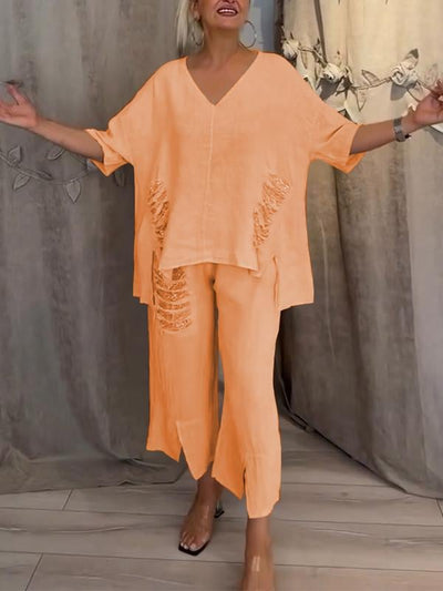 Ebony - Zweiteiliges Sommer Outfit Setzen