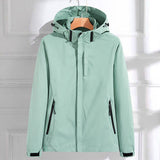 Elena | Eleganter Und Funktioneller Regenschutz Wasserdichte Jacke – Mintgrün
