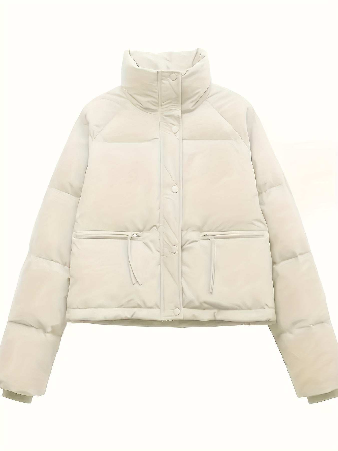 Lässige kurze Winterjacke mit Reissverschluss für Damen |  Ideal für den Winter