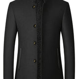 Gael - Taillierte Jacke mit hohem Kragen – Schwarz