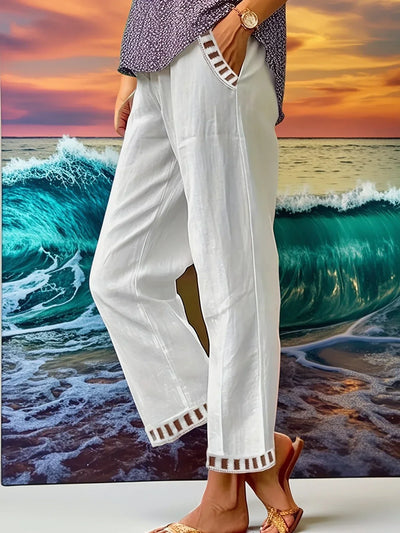 Tracey - Kontrast Besatz Verkürzt Hose