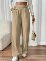 Ashlena - Soft-Touch High-Waist-Hose – Khaki