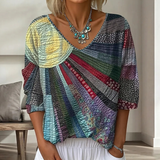 Genevielle - strukturierte Boho-Bluse – Grau