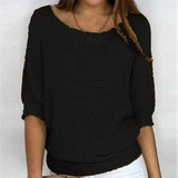 Elena | Lässiger Oversize-Strickpullover für Damen – Schwarz