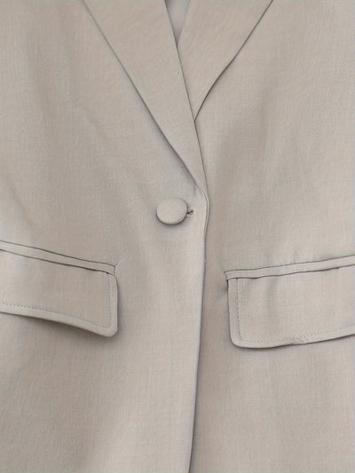 Elegantes Business Blazer Set mit Klappentaschen in Weiß für Damen | Ideal für jeden Tag