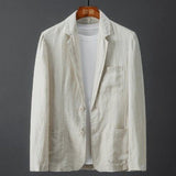 Kristian | Luftiger Und Klassischer Herren Leinen Blazer – Beige
