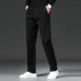 Chino Hose Herren Regular Fit – Schwarz