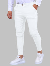 Chinohose Herren Slim Fit – Weiß