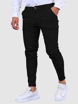Chinohose Herren Slim Fit – Schwarz