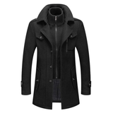 Christoph | Herren Lange Winterjacke Slim Fit – Schwarz