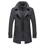 Christoph | Herren Lange Winterjacke Slim Fit – Grau
