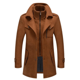 Christoph | Herren Lange Winterjacke Slim Fit – Braun
