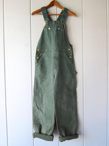 Damen-Latzhosen mit Taschen und Knöpfen – Grün