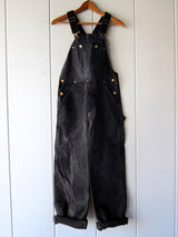 Damen-Latzhosen mit Taschen und Knöpfen – Schwarz