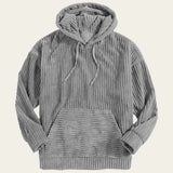Cord Kapuzenjacke Herren – Grau