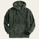 Cord Kapuzenjacke Herren – Dunkelgrün