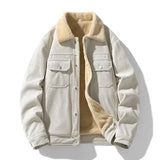 Corduroy Winterjacke Herren – Weiß