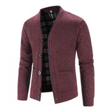 Corvald | Herren Strickjacke V-Ausschnitt Knopfleiste – Rot
