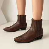 Cowboy Stiefeletten Damen – Schokoladenbraun