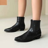 Cowboy Stiefeletten Damen – Schwarz