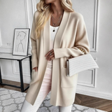 Leonie | Kuscheliger Cardigan Offener Schnitt – Aprikose