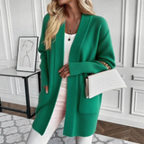 Leonie | Kuscheliger Cardigan Offener Schnitt – Grün