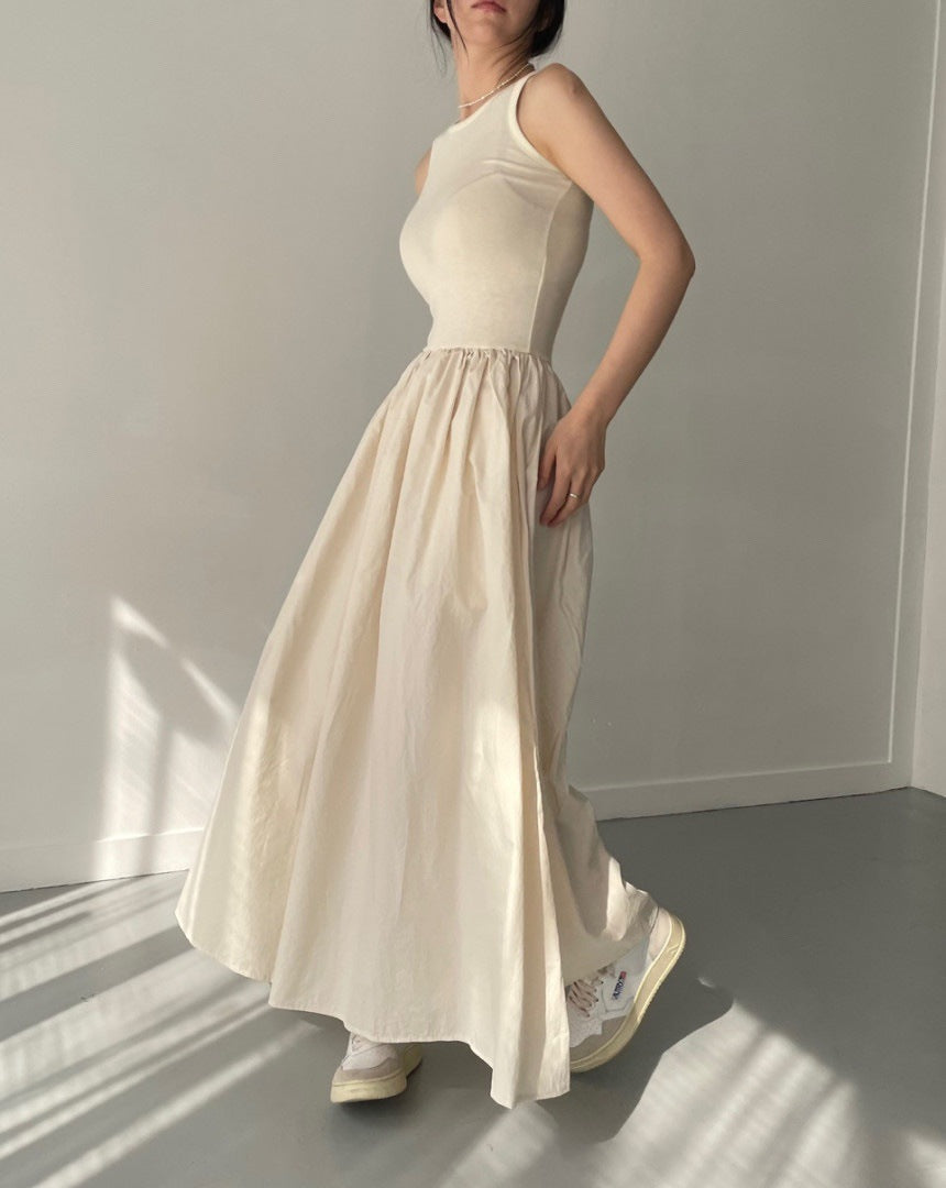 Ärmelloses elegantes langes Kleid schwarz - Marie