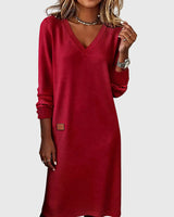 Daniela | Damen Elegantes Weiches Kleid – Weiches Kleid Elegant Komfort 2026 – Rot