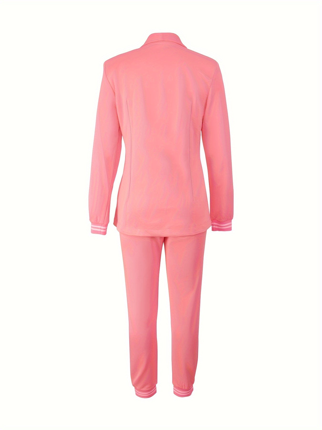 Stylischer Blazer Set mit Kontrastbesatz und Knopfleiste für Damen | Ideal für jeden Tag