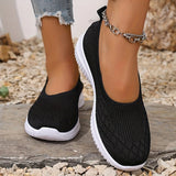 Damen Leichte Slip On Turnschuhe – Schwarz